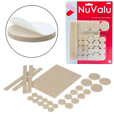 38 Pc Furniture Self Adhesive Pads Felt Floor Protectors Table Chair Leg Slide • $7.53