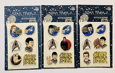 $29.95 • Buy Vintage NOS Aviva Star Trek Puffy Stickers Lot (3 Sets) Spock Kirk