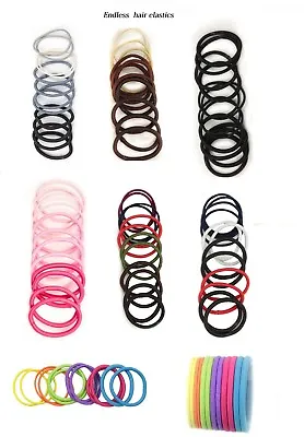 Hair Elastics Pony Hair Band Snag Free No Damage Girls Bobbles Ponio Hair Tie • £2.75