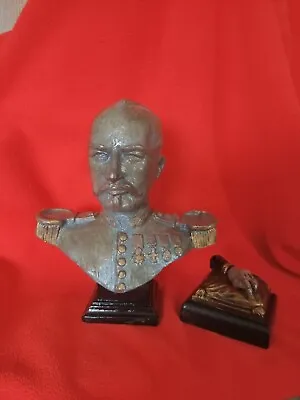 Foreign Legion Captain Bust DANJOU And Hand Patina Old Bronze Second • $53.23