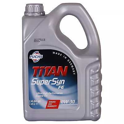 £35.77 • Buy FUCHS TITAN SUPERSYN FE 0W-30 5 Litre 5L HIGH GRADE ENGINE OIL
