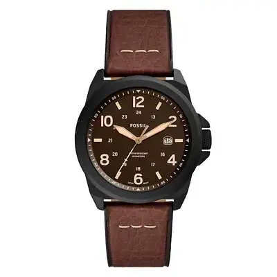 $159 • Buy Fossil Bronson Three-Hand Date Dark Brown Eco Leather Watch (FS5938)