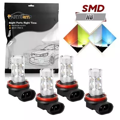 4Pcs/Set H8 H11 4 Colors LED Fog Driving Light Lamp 10-3030-Osram-SMD Chip Bulb • $29.08