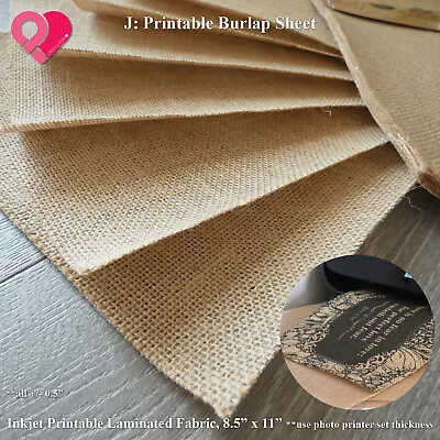 Natural Jute Burlap Cotton Canvas Laminated Fabric Craft Sheets Inkjet Printable • £8.68