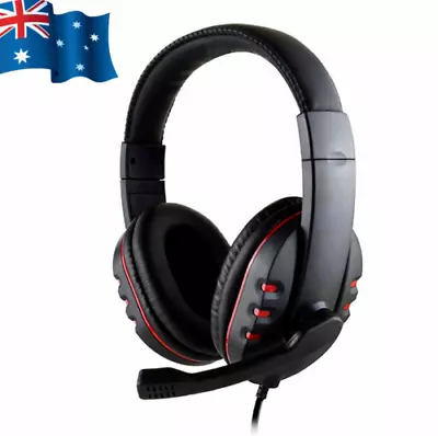 Gaming Headset Headphone With Microphone Volume Wired For PS4 PS5 Xbox Switch • $9.95