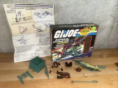 GI Joe Zartan Swamp Skier Chameleon BOX- Figure -INSTRUCTIONS PARTS Vintage 1984 • $65