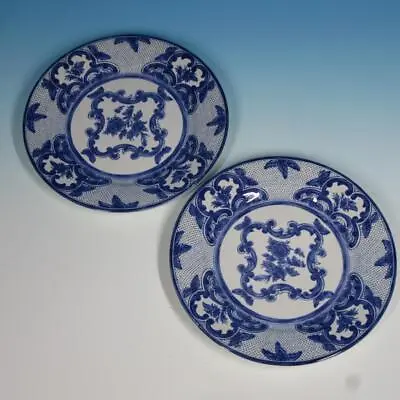 Set Of Two Blue And White Tiffany & Co Delft Salad Or Dessert Plates - 8¼ Inches • $95