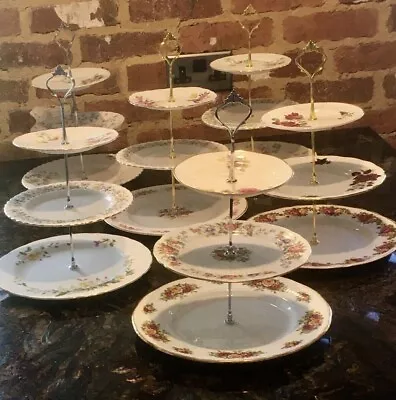 Vintage 3 Tier Cake Stands Ideal For Weddings Afternoon Teas & Birthdays Gifts • £19