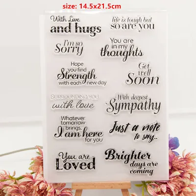 £2.51 • Buy Beach Birthday Sentiments Silicone Clear Stamps Scrapbooking Crafts Journal DIY