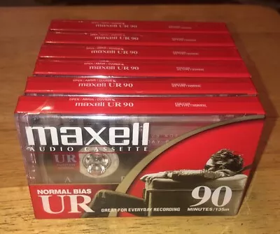 Maxell Ur-90 Normal Bias Audio Cassette 90min (Pack Of 6 - 90 Minute Tapes New • $17.99