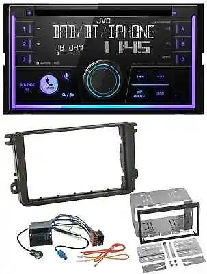 JVC MP3 USB 2DIN DAB Bluetooth CD Car Radio For VW Caddy Golf 5 6 Jetta From 2003 • $209.35