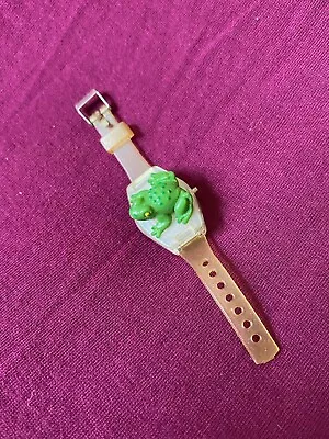 Vintage 1990s Digital Clock Frog Adjustable Finger Ring • $45