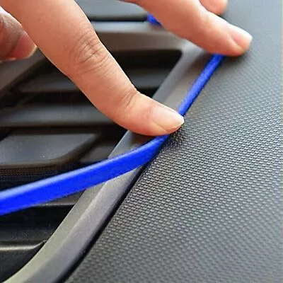 Car Interior Decor Blue Strip Door Edge Panel Gap Molding Trims Auto Accessories • $8.79