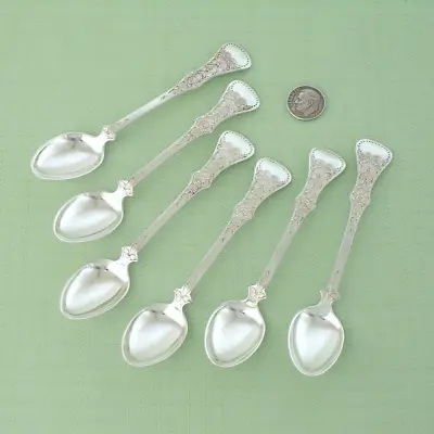 Group SIX Magnus AASE 830S Silver NORWAY Norwegian FLAT ROSE Demitasse Spoon • $40