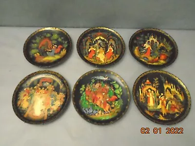 6 Russian Palekh Lucy Maxym Museum Collection Plates Limited Edition • $175