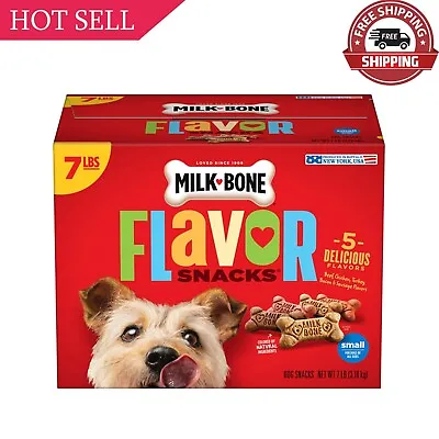 Milk-Bone Flavor Snacks Small Dog Biscuits Flavored Crunchy Dog Treats 7 Lb. • $21.95