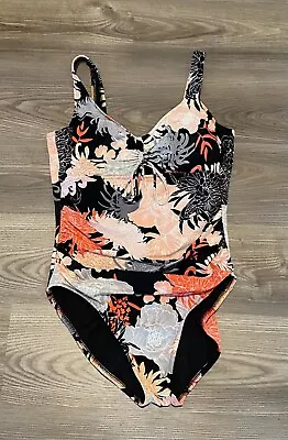 Magic Suit One Piece Swim Floral Molded Cup Bra Women’s Size 10 / 12 • $22.95