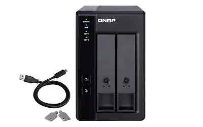 QNAP TR-002-A-US 2 Bay USB Type-C Direct Attached Storage DAS With Hardware R... • $220.54