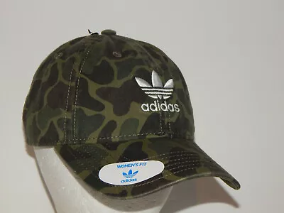 Adidas Originals Women's Relaxed Camo Cap / Hat Strapback Trefoil Logo  • £22.14