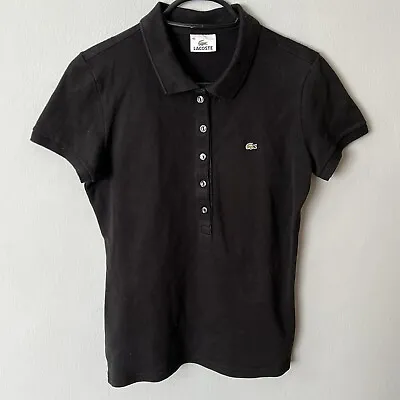 £12.99 • Buy Lacoste Womens Black Polo Shirt Authentic UK Medium