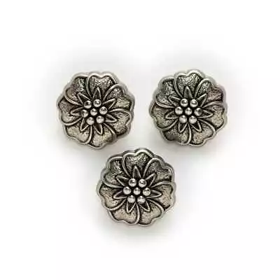 5pcs Vintage Series Flower Metal Buttons Clothing Sewing Hair Accessories Decor • $3.29