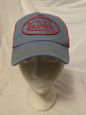 Von Dutch Kustom Made Originals Cap Hat Snapback Mesh Youth Kids Logo Pink Blue • $19.99