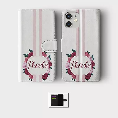 Personalised Flip Wallet Phone Case For Iphone 15 14 13 12 11 Se 8 Unicorn Heart • £8.99