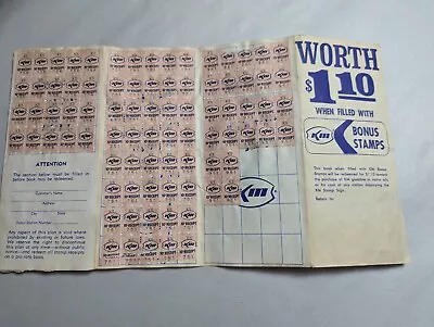 Vintage Kerr McGee Gas Station Bonus Stamps Foldout Booklet Full Of Stamps  • $7.99