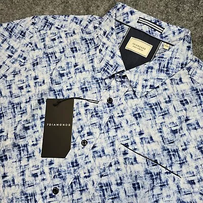 7 Diamonds Men's 4 Way Stretch Shirt  Innerspace  XL Extra Large MSRP $79 • $44.95