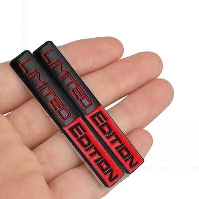 $12.87 • Buy 2X For Car Bike Truck LIMITED EDITION Emblem 3D Badge Sticker Decals (Red Black)