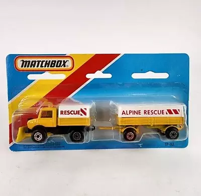 Matchbox TP-112 Superfast Two-Pack Mercedes Unimog & Trailer ALPINE RESCUE RARE • $53.95