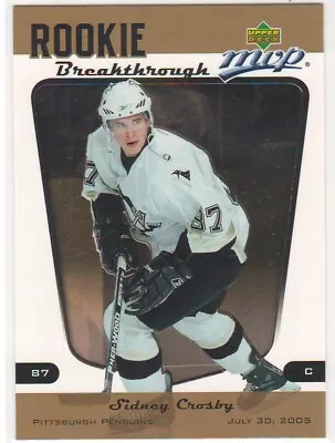 Sidney Crosby RC 2005 Upper Deck MVP Rookie Breakthrough #RB1 Penguins B1 • $40