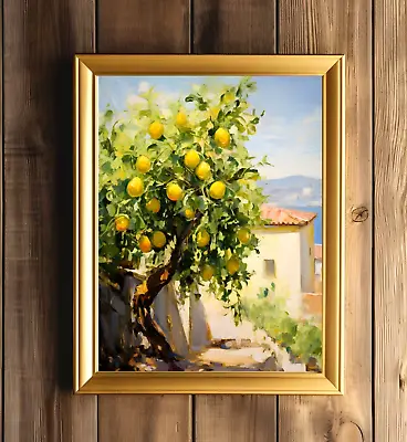 The Lemon Tree Rustic Painting Vintage Farmhouse Decor Kitchen Art Print • $9.95