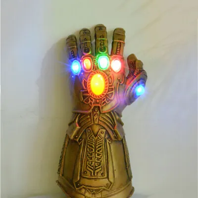 Thanos Infinity War Gauntlet LED Light Gloves Avengers Halloween Cosplay Costume • $20.99