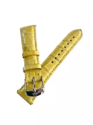 New Michele Yellow Alligator 20mm Deco Xl Urban Watch Strap - Ms20ab010733  $200 • $67.50