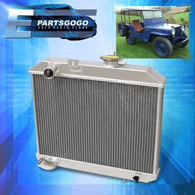 For 41-52 Jeep Willys M38 CJ-2A MB 3 Row Performance Aluminum Cooling Radiator • $123.99