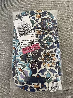 New Vera Bradley Cotton Double Eye Case Glasses Lisbon Medallion Cool Blue Brown • $14.99