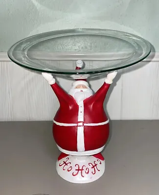 Santa Claus Christmas Centerpiece Snack Candy Dish 2 Piece Tabletop Decor • $14.90