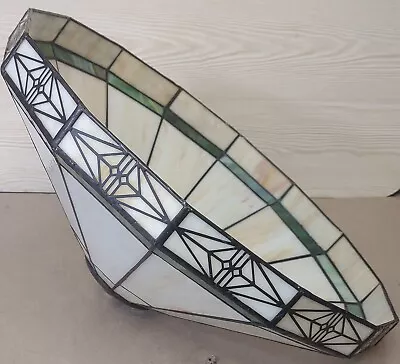 16 Inches ARTS & CRAFT MISSION STAINED SLAG GLASS LAMP SHADE TIFFANY STYLE • $120