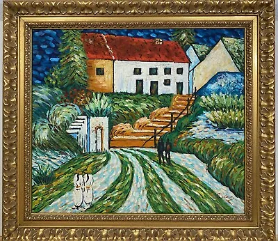 After Van Gogh Country Villa Farmhouse Impressionist Oil Painting • $200