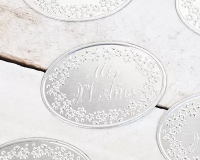 60PC Mis Quince 15 Anos Quinceanera Silver Foil Stickers Labels Favors Recuerdos • $15.50