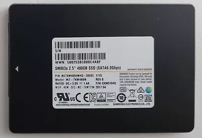 Samsung SM863a Series 480GB SSD 2.5  SATA III (MZ7KM480HMHQ) Solid State Drive • £35
