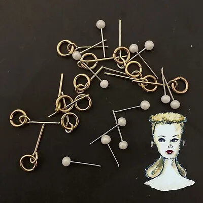 HOOP EARRINGS PEARL EARRINGS Doll Jewelry VINTAGE REPRO Barbie 12 Pairs • $19.99