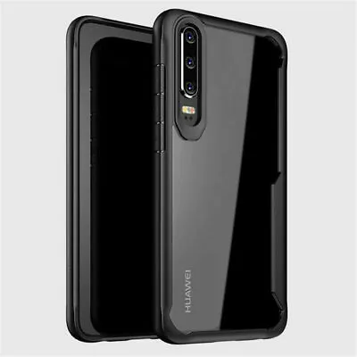 Shockproof Armor Clear Slim Hybrid Bumper Rugged Case For Various Huawei Phones • £3.99