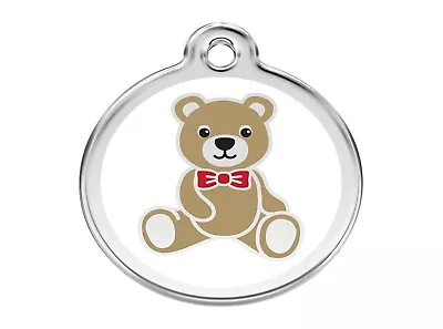 RED DINGO ENGRAVED DOG / CAT IDENTITY TAGS - Teddy Bear - Free P&P • £9.85