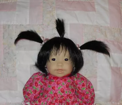 Monique SU-MEI Wig SIZE 12/13 BLACK Asian Ponytail Wig With Bangs Full Cap NWT • $19.99