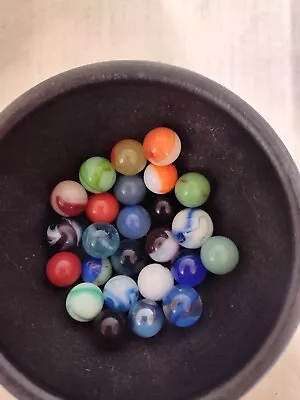 Vintage Lot Of 25 Marbles Assorted • $3.50