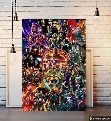 Marvel Comics Collection Of Characters Canvas Print Poster Artwork • £7