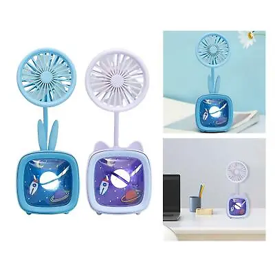 Small Desk Fan Desktop Table Fan Personal Fan With Lights For Home Office • £7.72