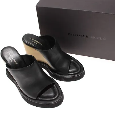 $247.49 • Buy Paloma Barcelo NWB Lana Wedge Platform Sandals Size 40 US 10 In Black/Tan